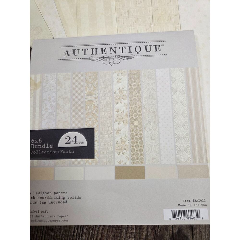 Authentique Scrapbook Cardstock Pages Faith Confirmation Symbolic Kit Paper Set - Picture 2 of 4